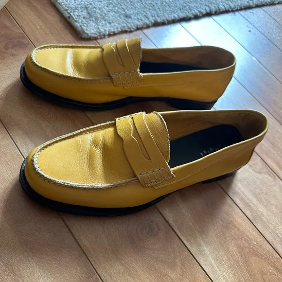 MAGUIRE Napoli Leather Penny Loafer in Dijon - Picture 4 of 10